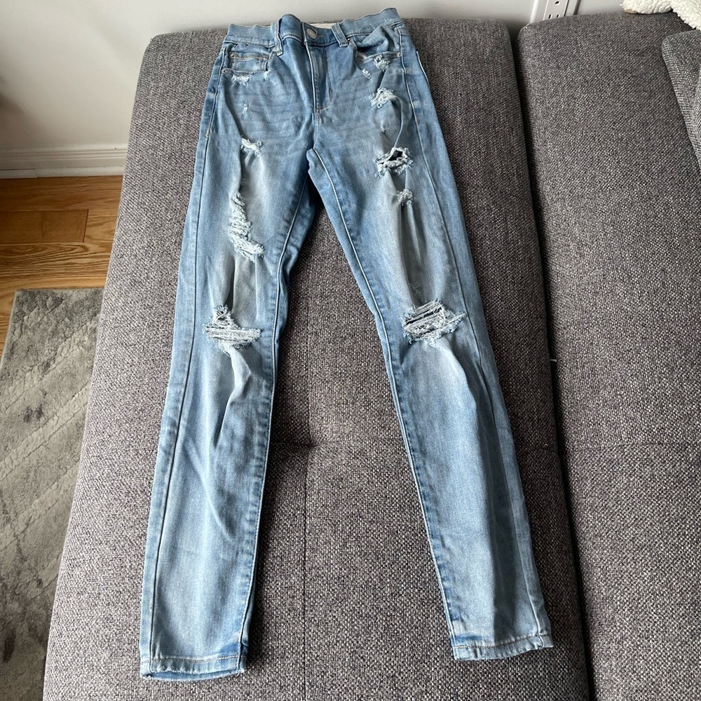 Garage High Waisted distressed jean